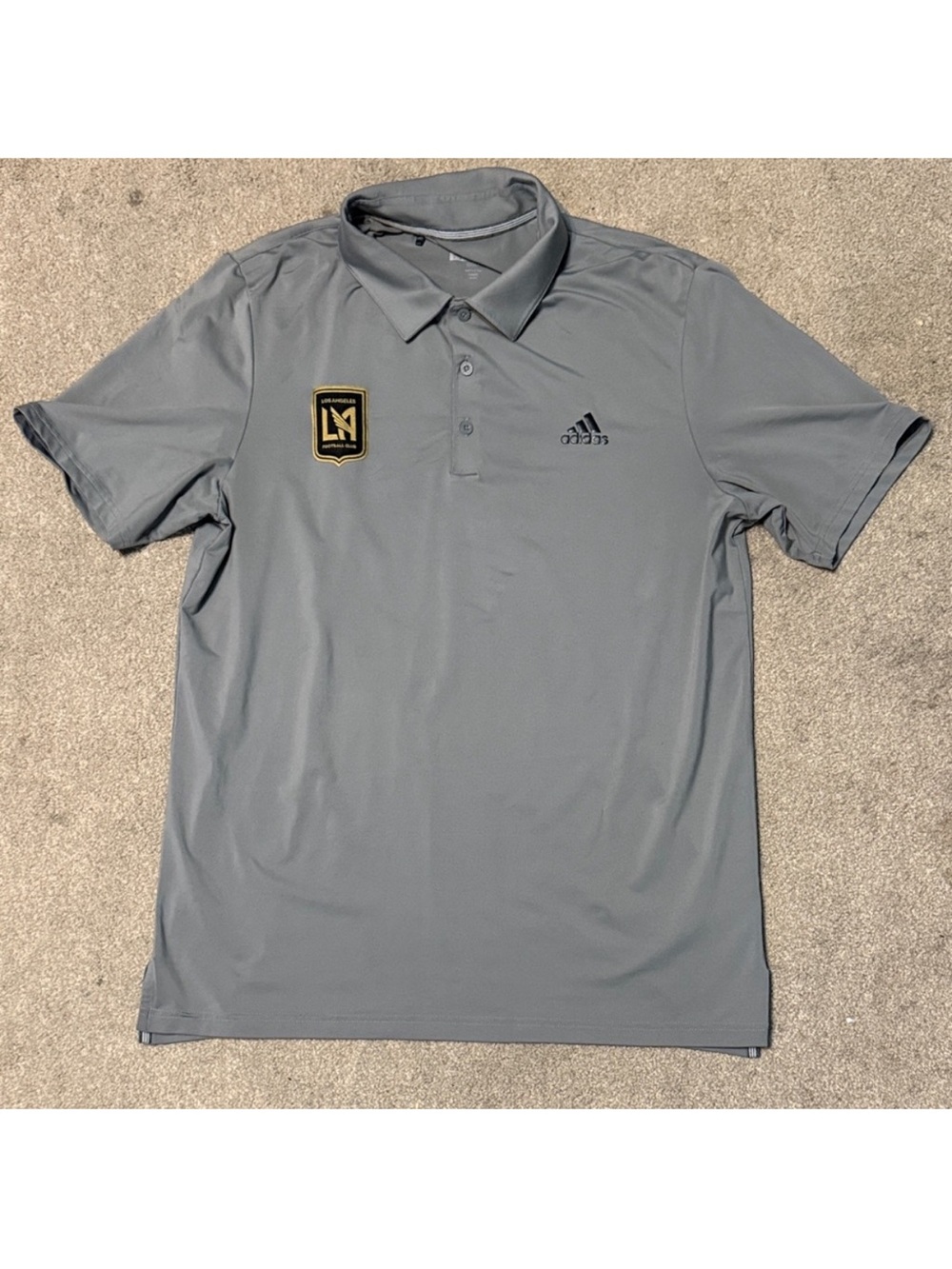 Adidas Men's Gray LAFC training polo
